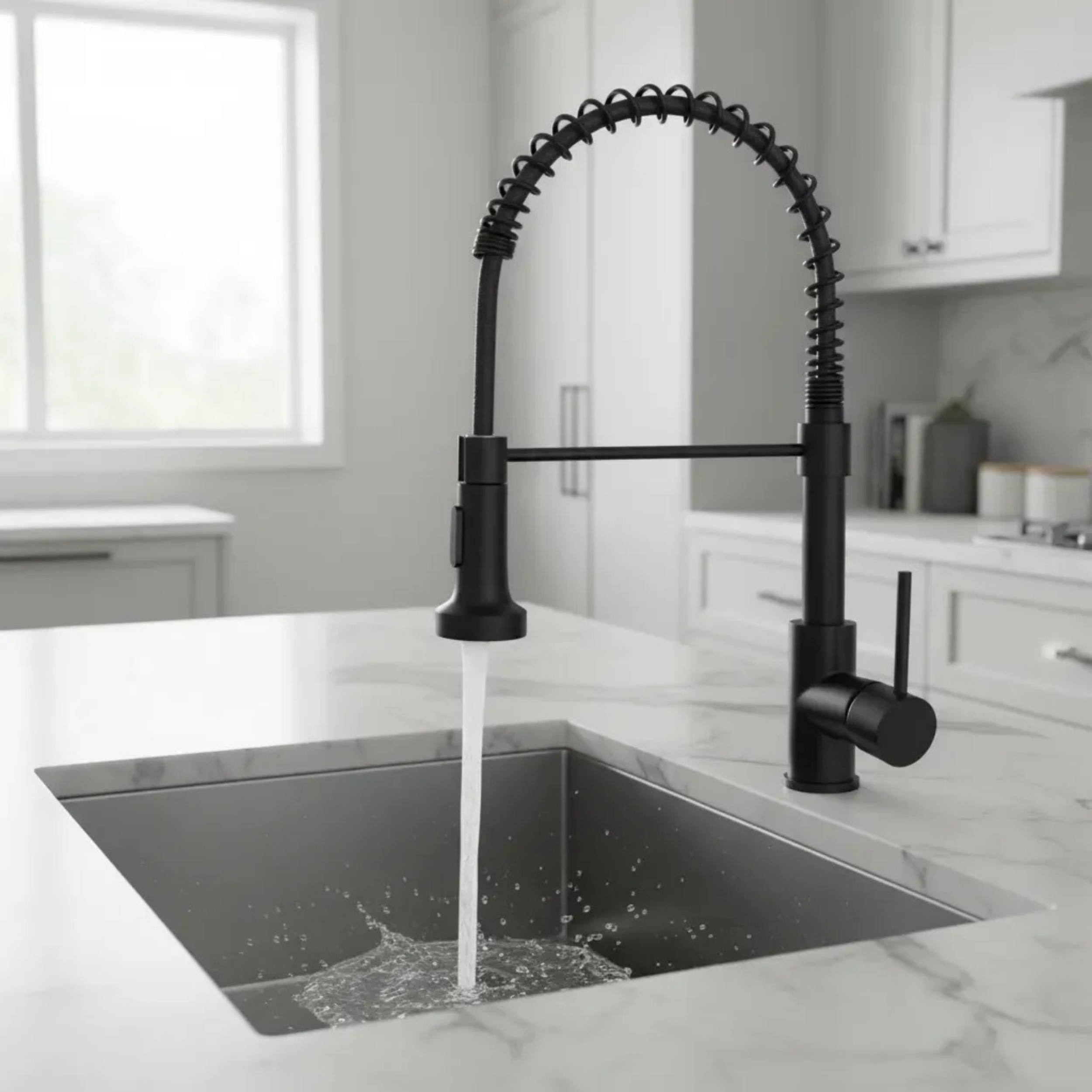 LLAVE MONOMANDO LAVAPLATOS PROFESIONAL EXTRAÍBLE FLEXIBLE FRÍA Y CALIENTE