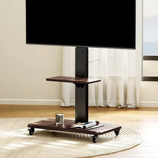 SOPORTE TV RACK MÓVIL CON RUEDAS 32" A 70" BASE PEDESTAL STAND