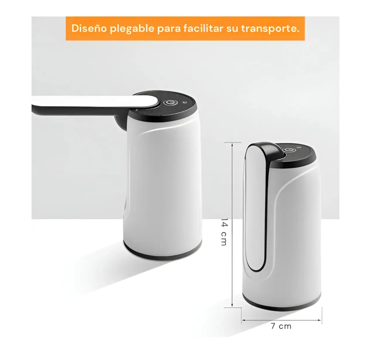 DISPENSADOR DE AGUA ALÉCTRICO PLEGABLE USB PARA BIDÓN