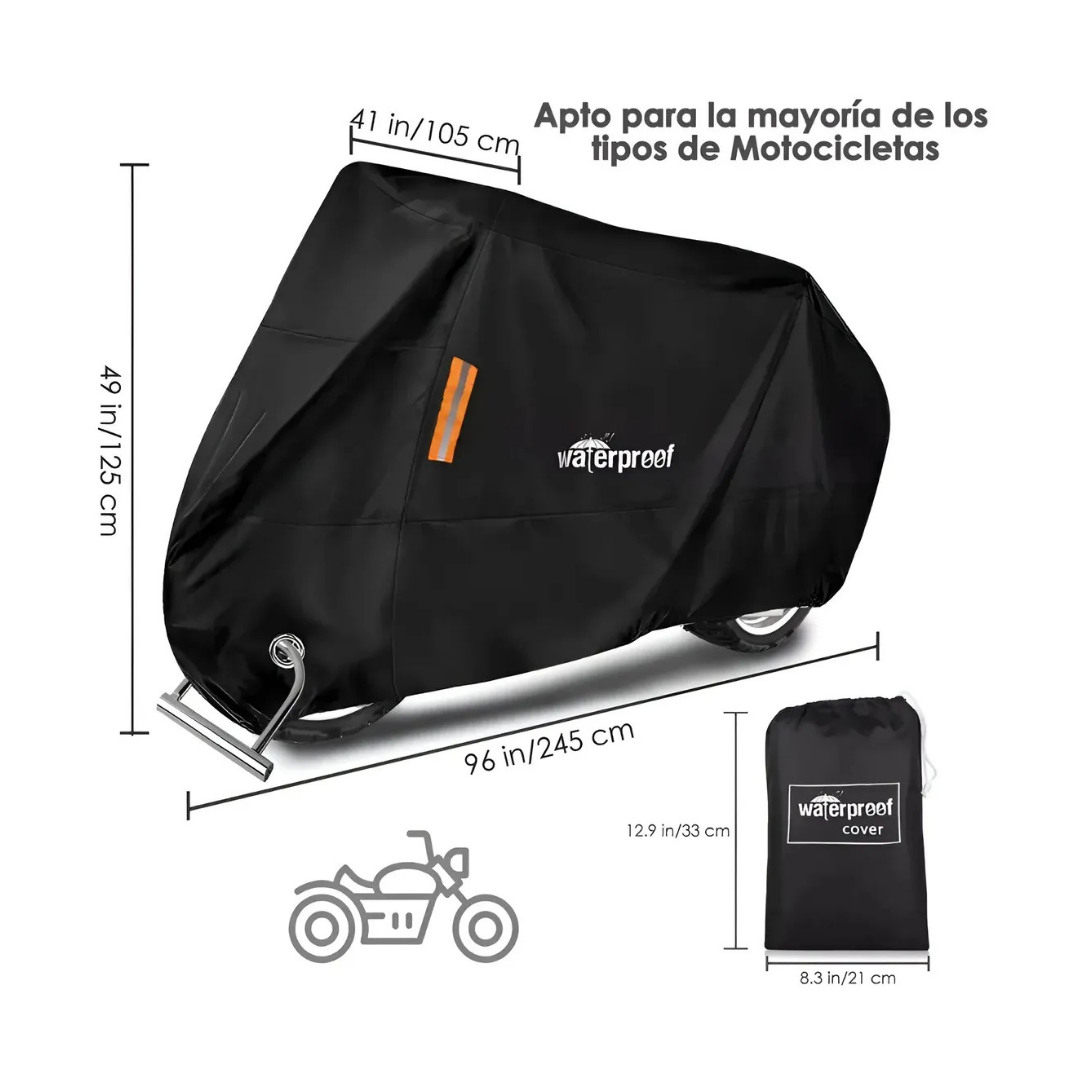 FUNDA IMPERMEABLE PARA BICICLETA 110X200 CM - PROTECCIÓN TOTAL PARA EXTERIOR E INTERIOR