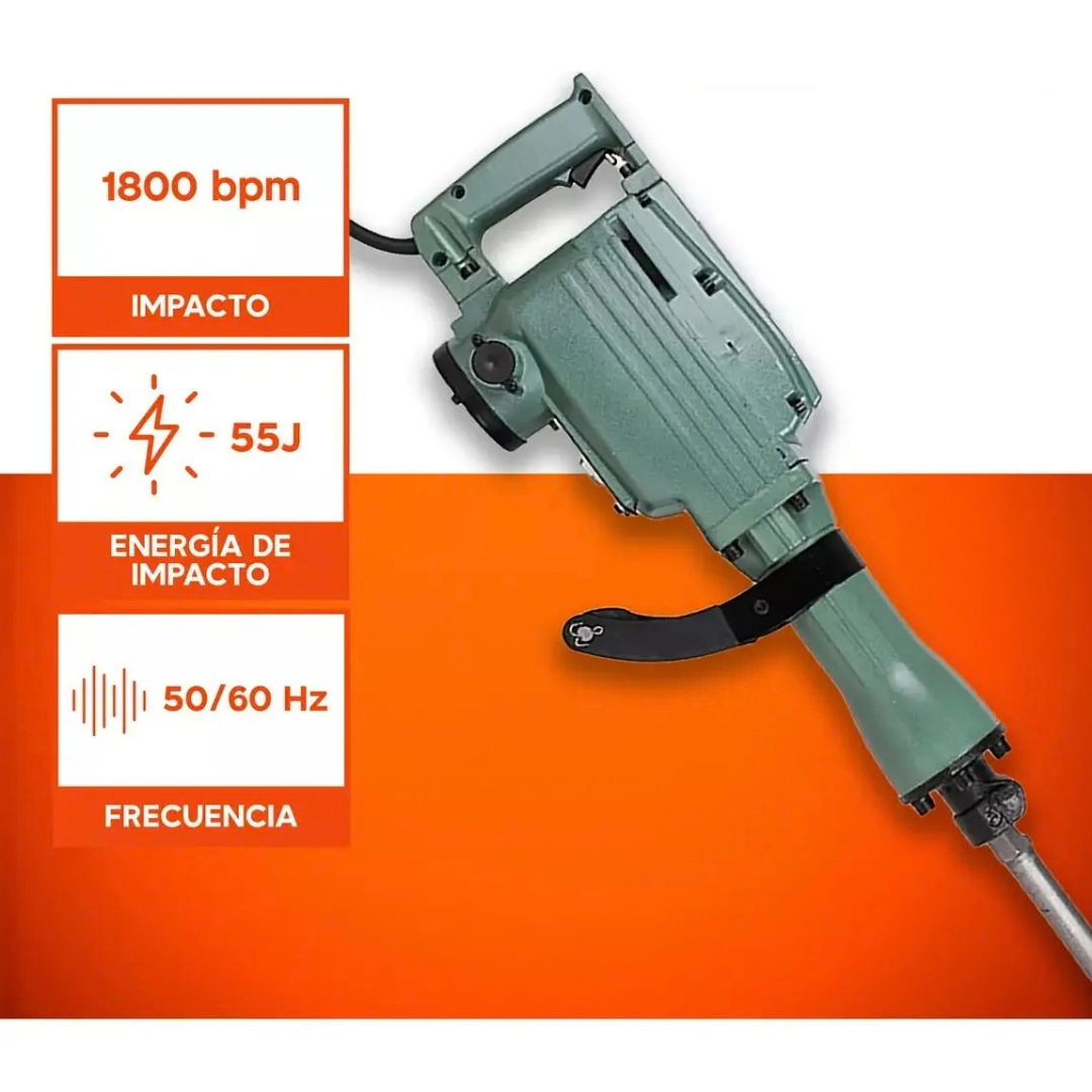 MARTILLO DEMOLEDOR CANGO 3000W 15 KG -ALTA POTENCIA PARA DEMOLICIÓN