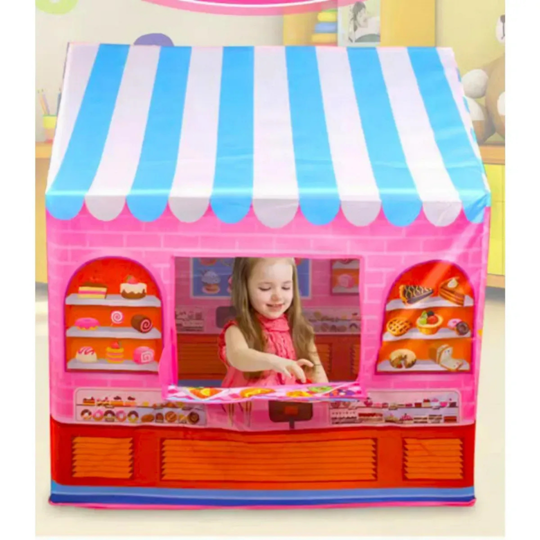 CARPA INFANTIL PLEGABLE CASA DE DULCES PARA NIÑAS Y NIÑOS
