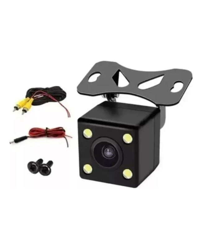 CÁMARA DE REVERSA UNIVERSAL 4 LED CON VISIÓN NOCTURNA IMPERMEABLE PARA AUTO