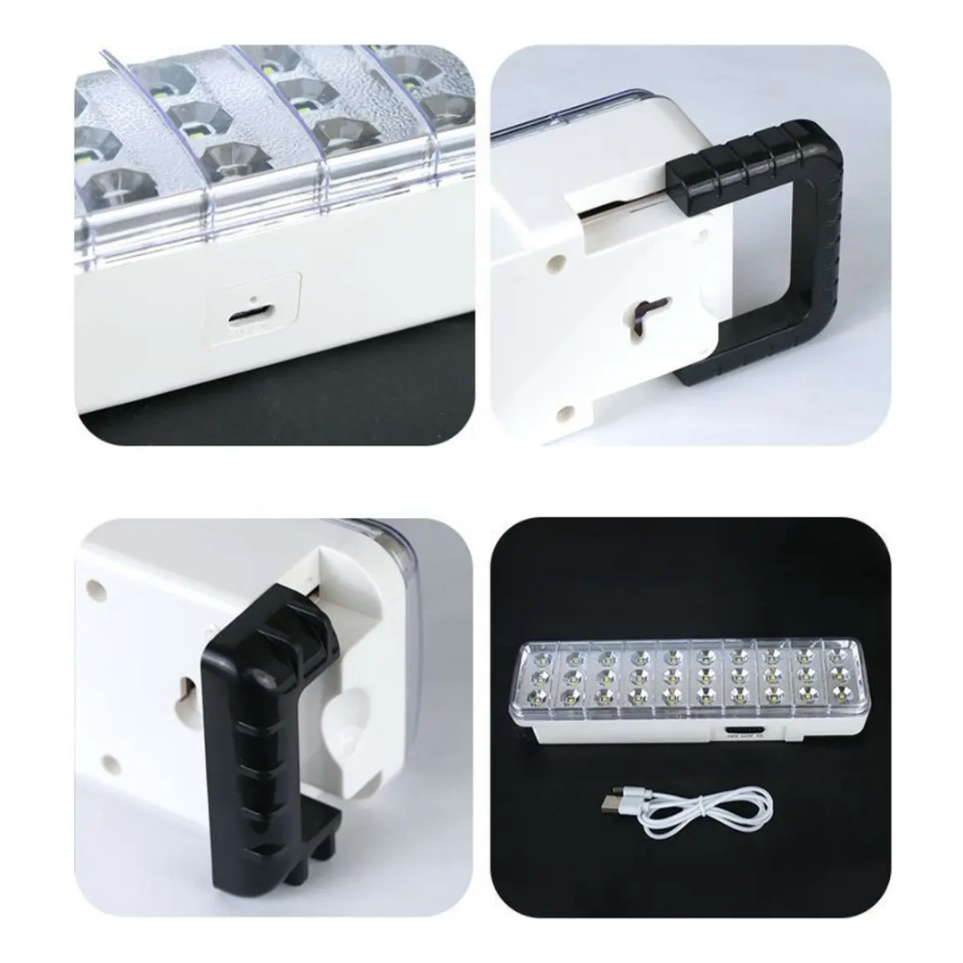 PACK 5 LÁMPARAS EMERGENCIA LED RECARGABLES 60 LEDs 20H