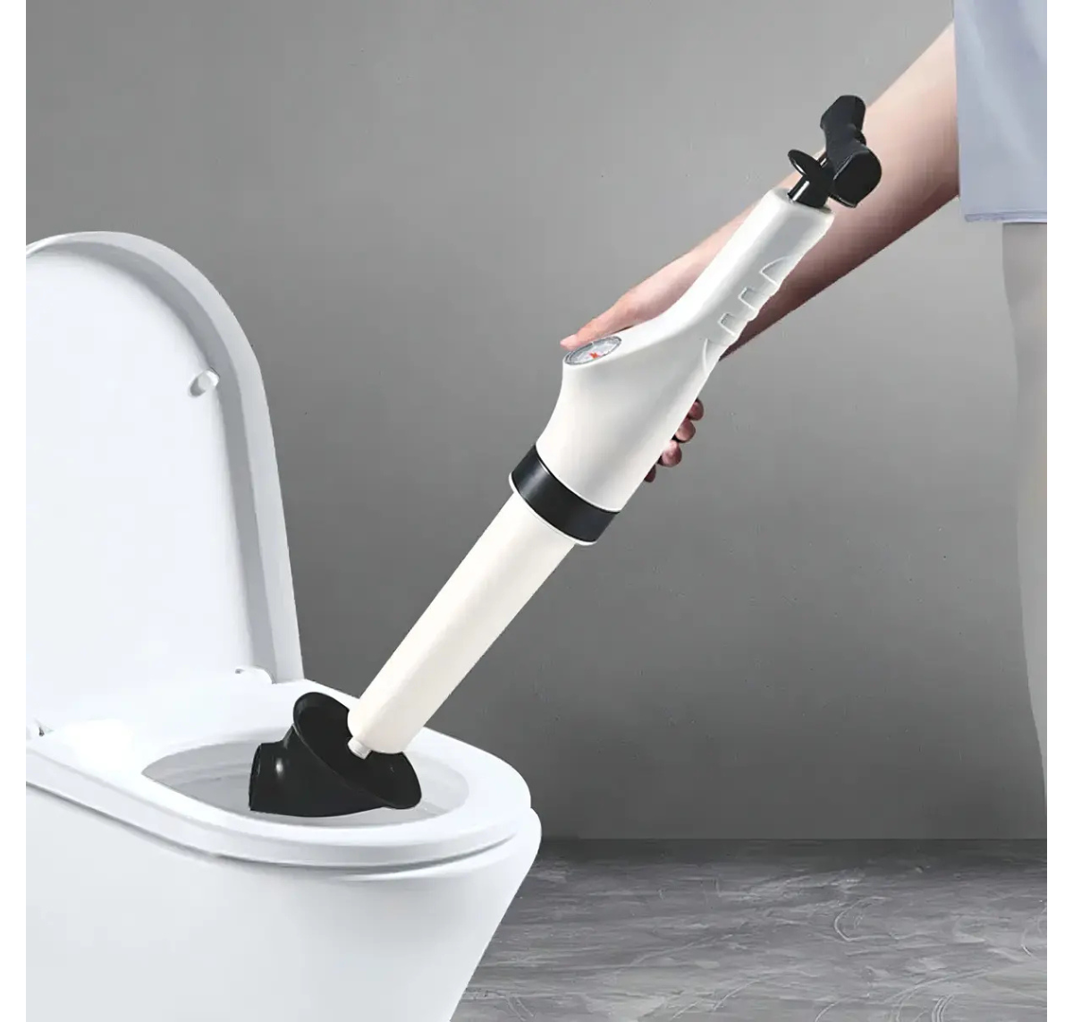 DESTAPADOR CON MANÓMETRO PARA BAÑO Y COCINA - SOPAPO CON 3 SUCCIONADORES