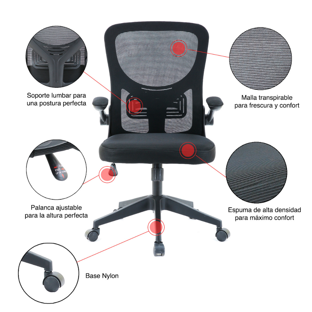 SILLA ERGONÓMICA PREMIUM RESPALDO ALTO - MÁXIMO CONFORT PARA OFICINA Y HOME OFFICE
