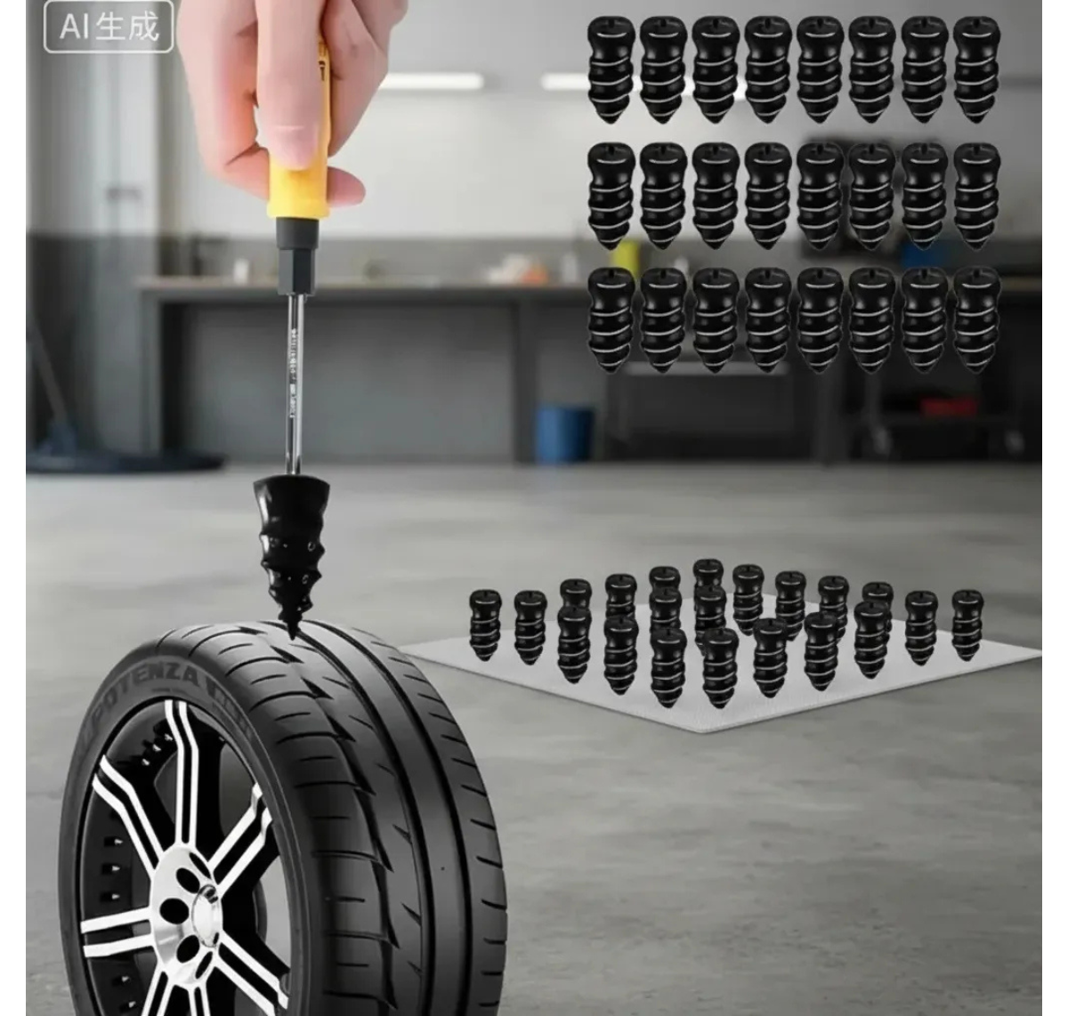 KIT PARA REPARAR NEUMÁTICOS 51 PIEZAS