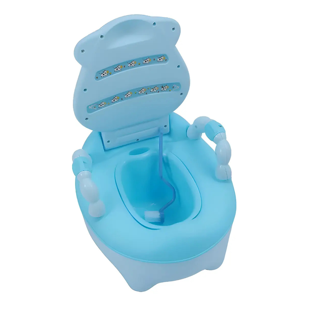 PELELA BACINICA BAÑO INFANTIL PARA NIÑOS VAQUITA COLOR AZUL