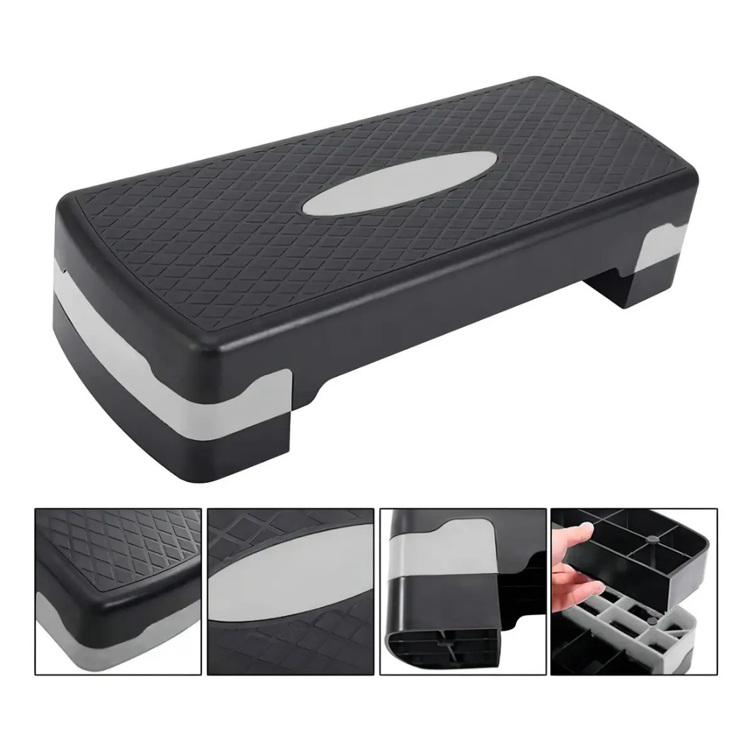 STEP AERÓBICO FITNESS 2 NIVELES ANTIDESLIZANTE
