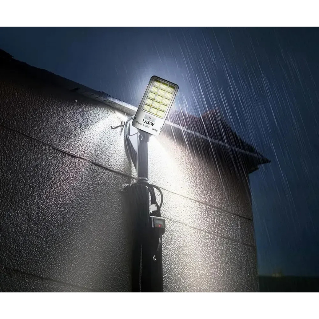 PACK X3 FOCOS SOLARES LED 1200W ALTA POTENCIA EXTERIOR LUZ BLANCA FRÍA