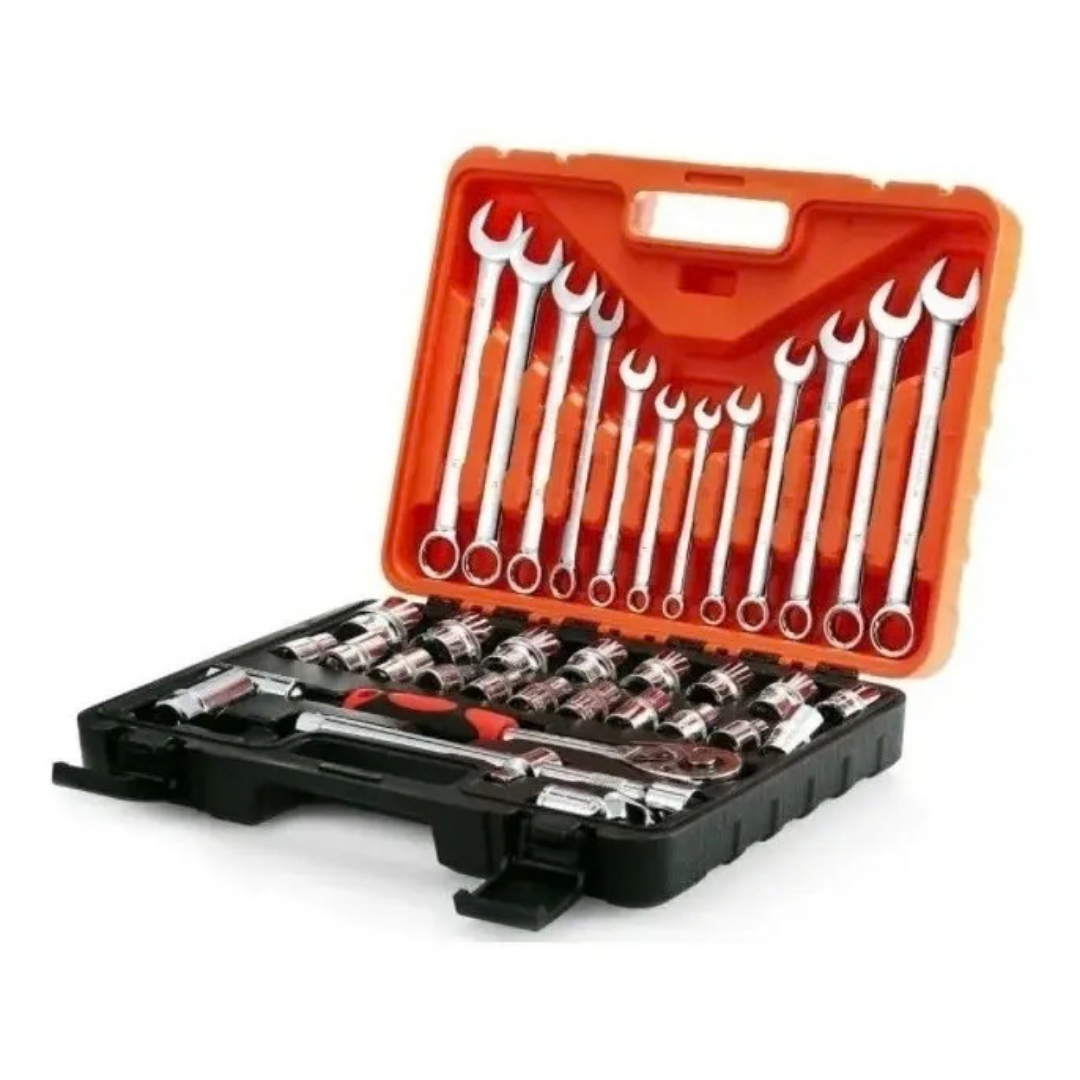 CAJA DE HERRAMIENTAS 37 PIEZAS CON JUEGO DE DADOS