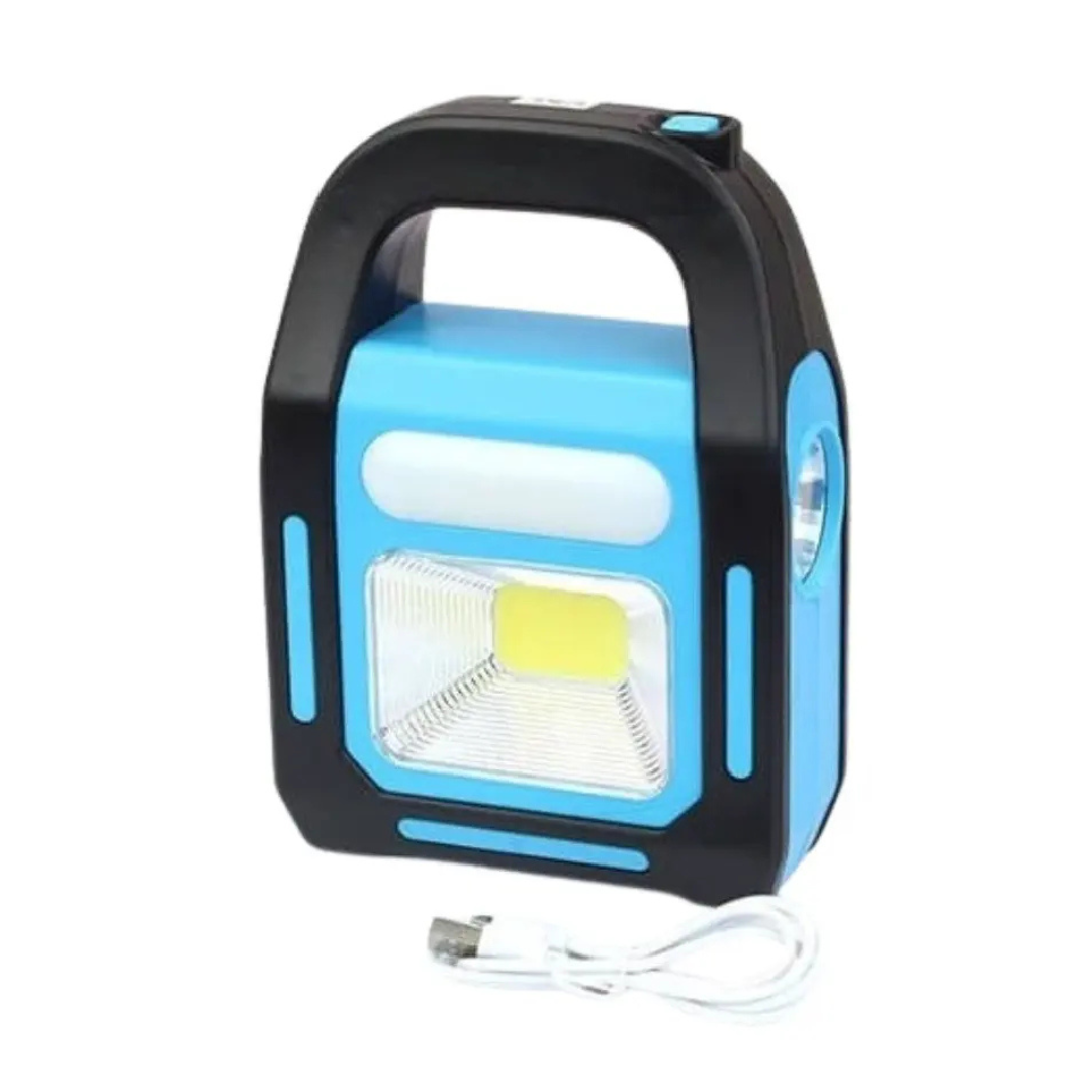 LINTERNA LED SOLAR RECARGABLE USB CON MANIJA Y 8H DE AUTONOMÍA