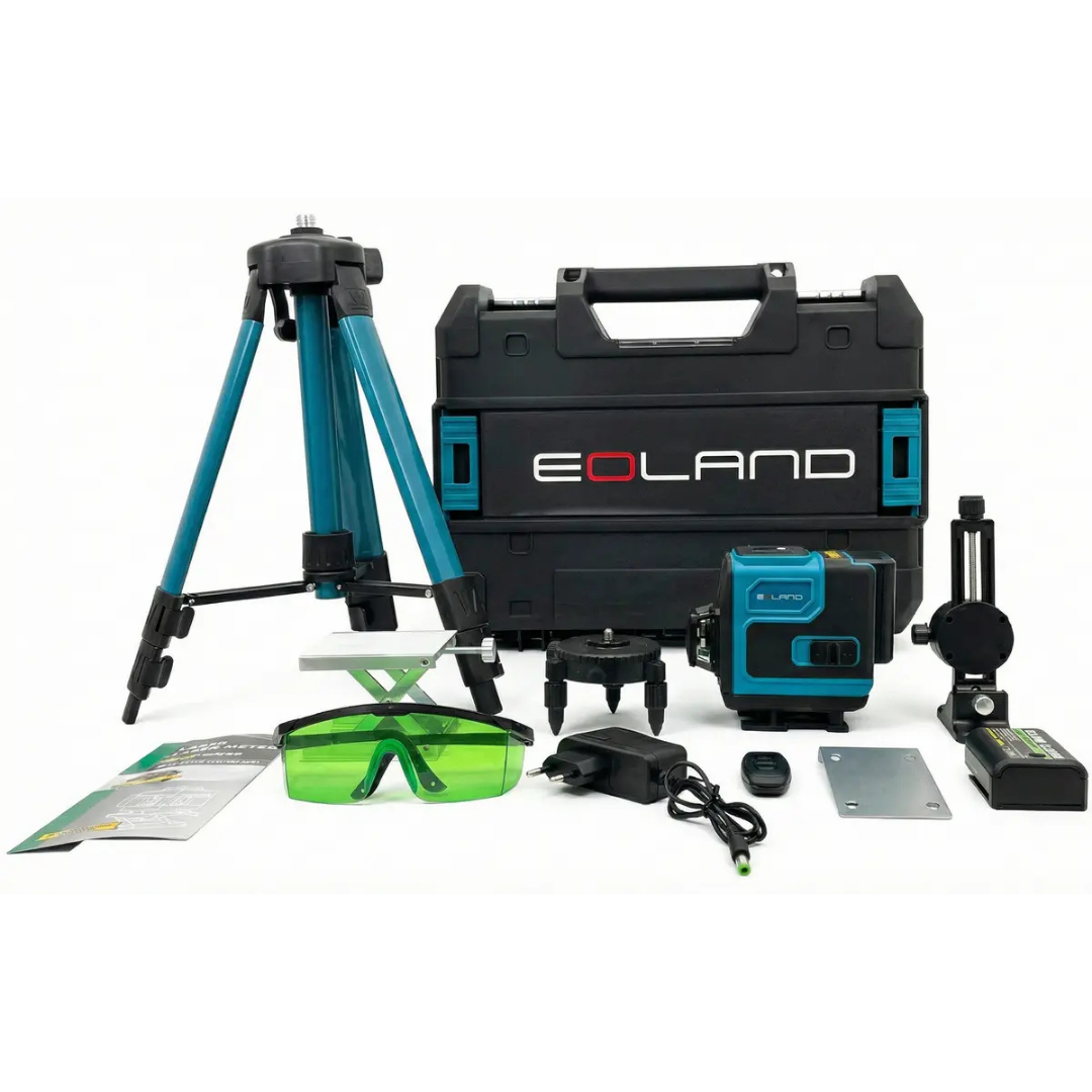 NIVEL LÁSER EOLAND 3D/4D 12 LÍNEAS VERDE 360° AUTONIVELANTE