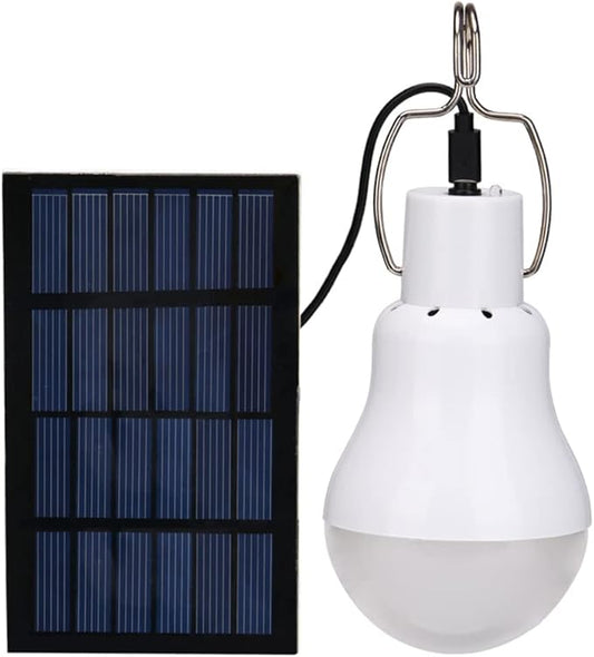 AMPOLLETA LED CAMPING SOLAR 10W CON PANEL -HASTA 7 HORAS DE ILUMINACIÓN