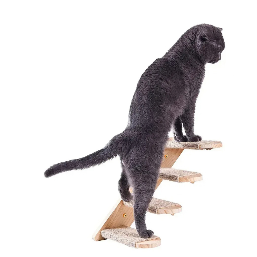 ESCALERA DE PARED PARA GATOS 4 PELDAÑOS GEIGE 50X19,5 Cm