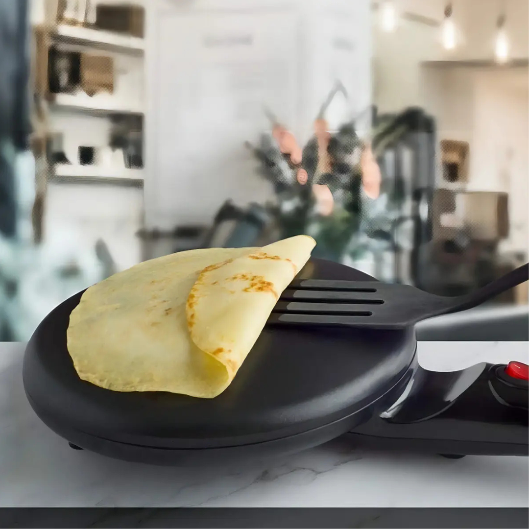 PANQUEQUERA ELÉCTRICA ANTIADHERENTE 20 CM PARA CREPES, PANQUEQUES Y TORTILLAS
