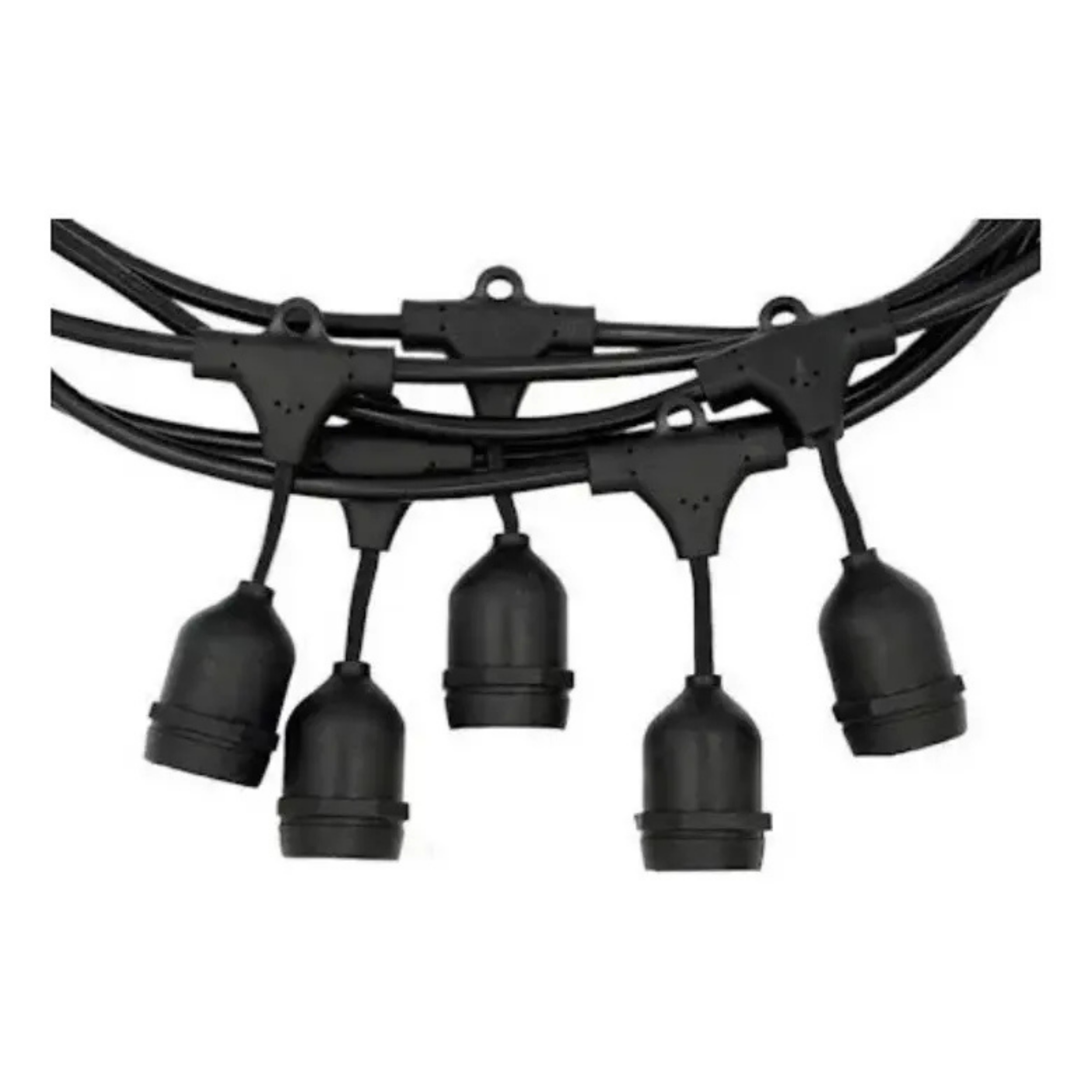 GUIRNALDA IMPERMEABLE 10 METROS E27 NEGRA (SIN AMPOLLETAS)