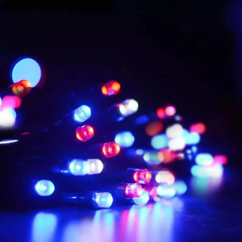 GUIRNALDA SOLAR 20 METROS 200 LUCES LED MUTICOLOR PARA FIESTAS PATRIAS