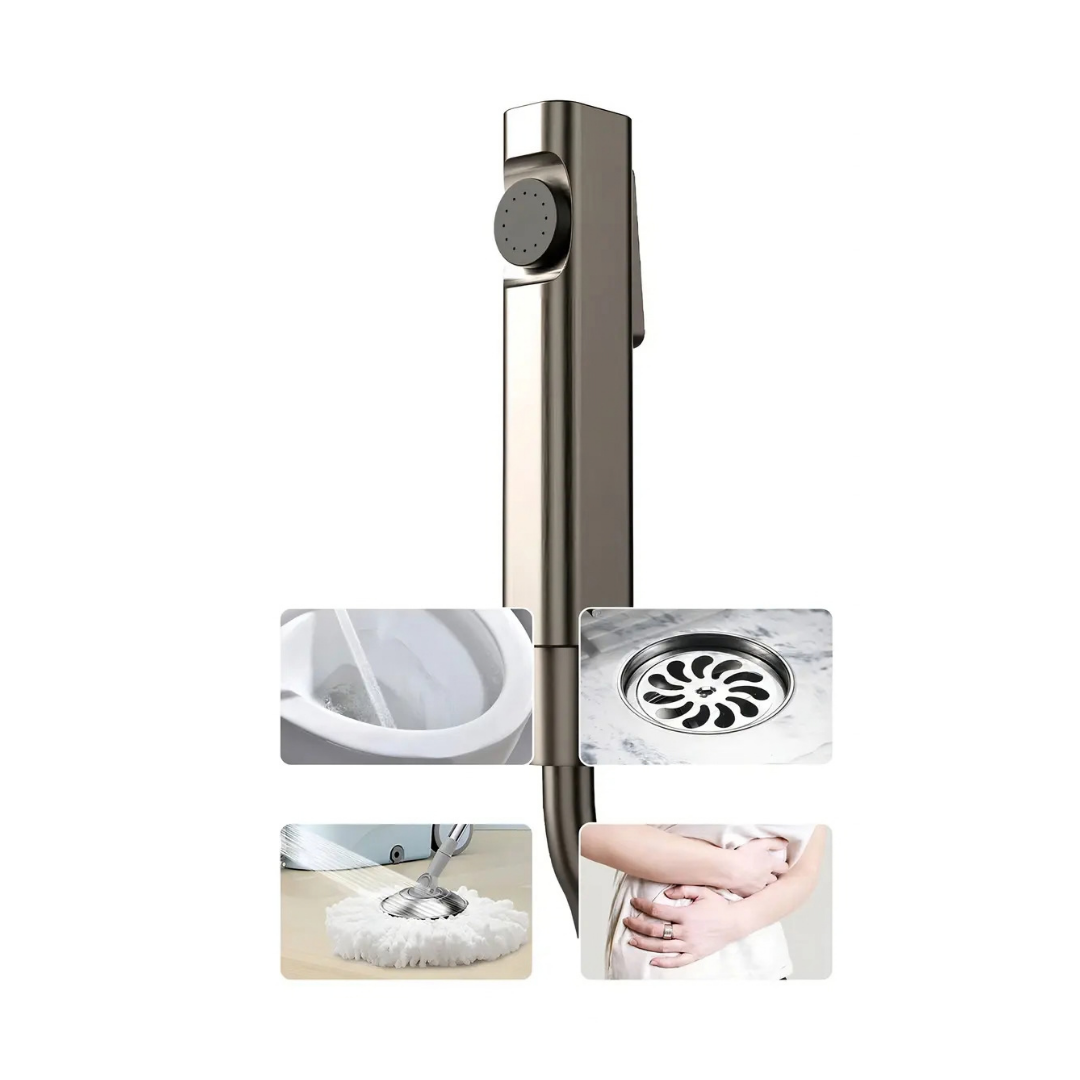 COLUMNA DE DUCHA MODERNA 4 FUNCIONES CON LLAVE TIPO PIANO Y BIDET