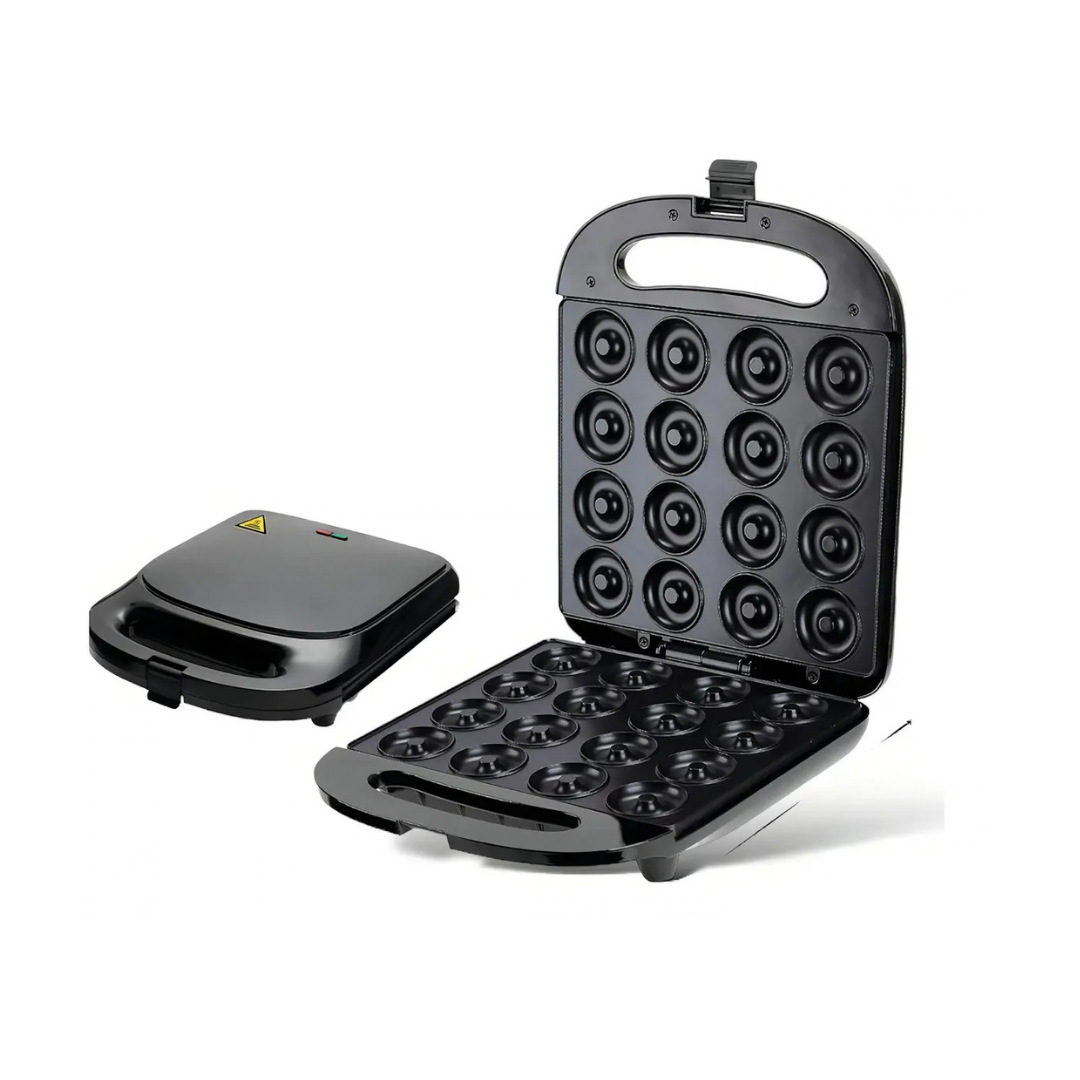 MÁQUINA MINI DONAS ANTIADHERENTE RAF 16 DONUTS NEGRO R2205