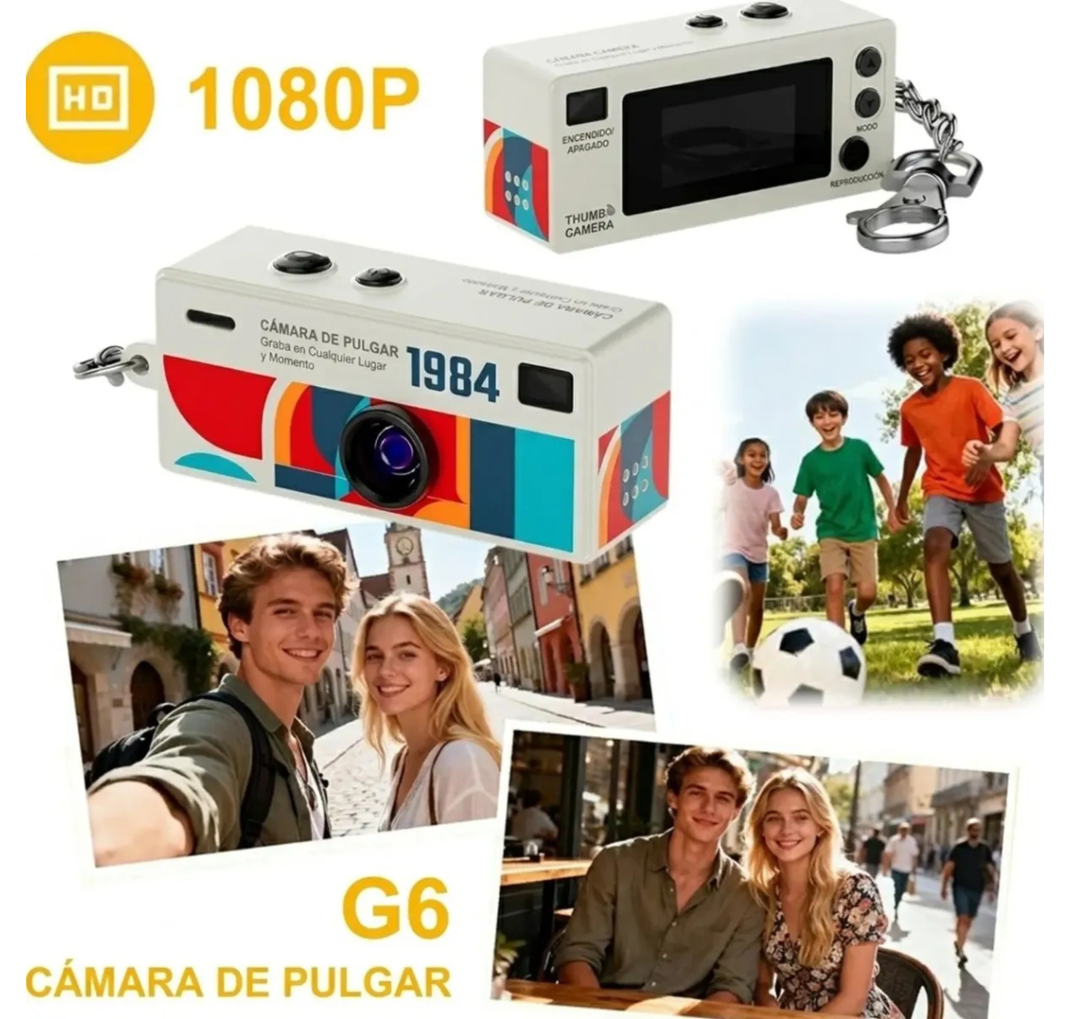 MINI CÁMARA DIGITAL INFANTIL LLAVERO RETRO MINIATURA WIFI