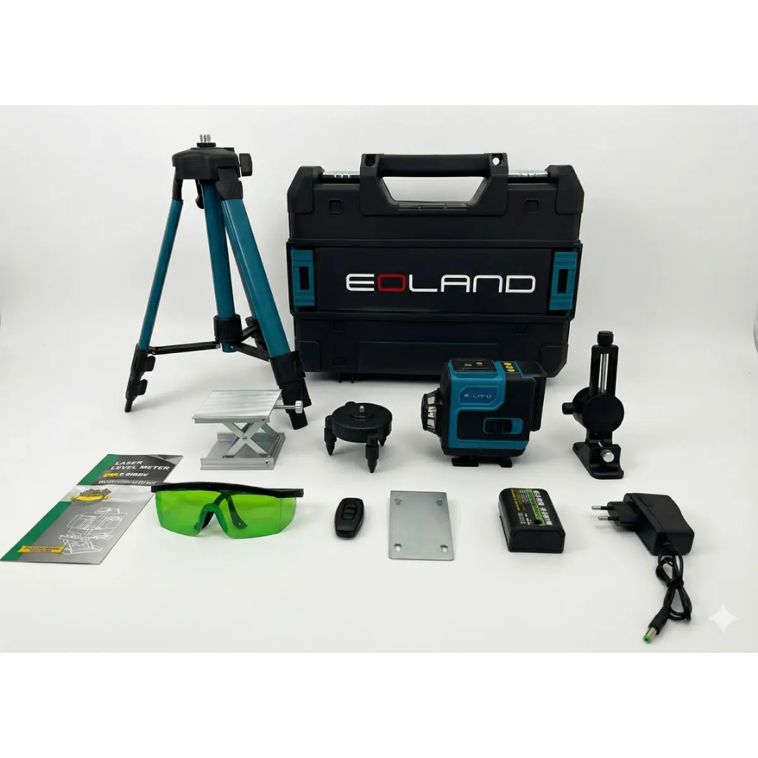 NIVEL LÁSER EOLAND 3D/4D 12 LÍNEAS VERDE 360° AUTONIVELANTE
