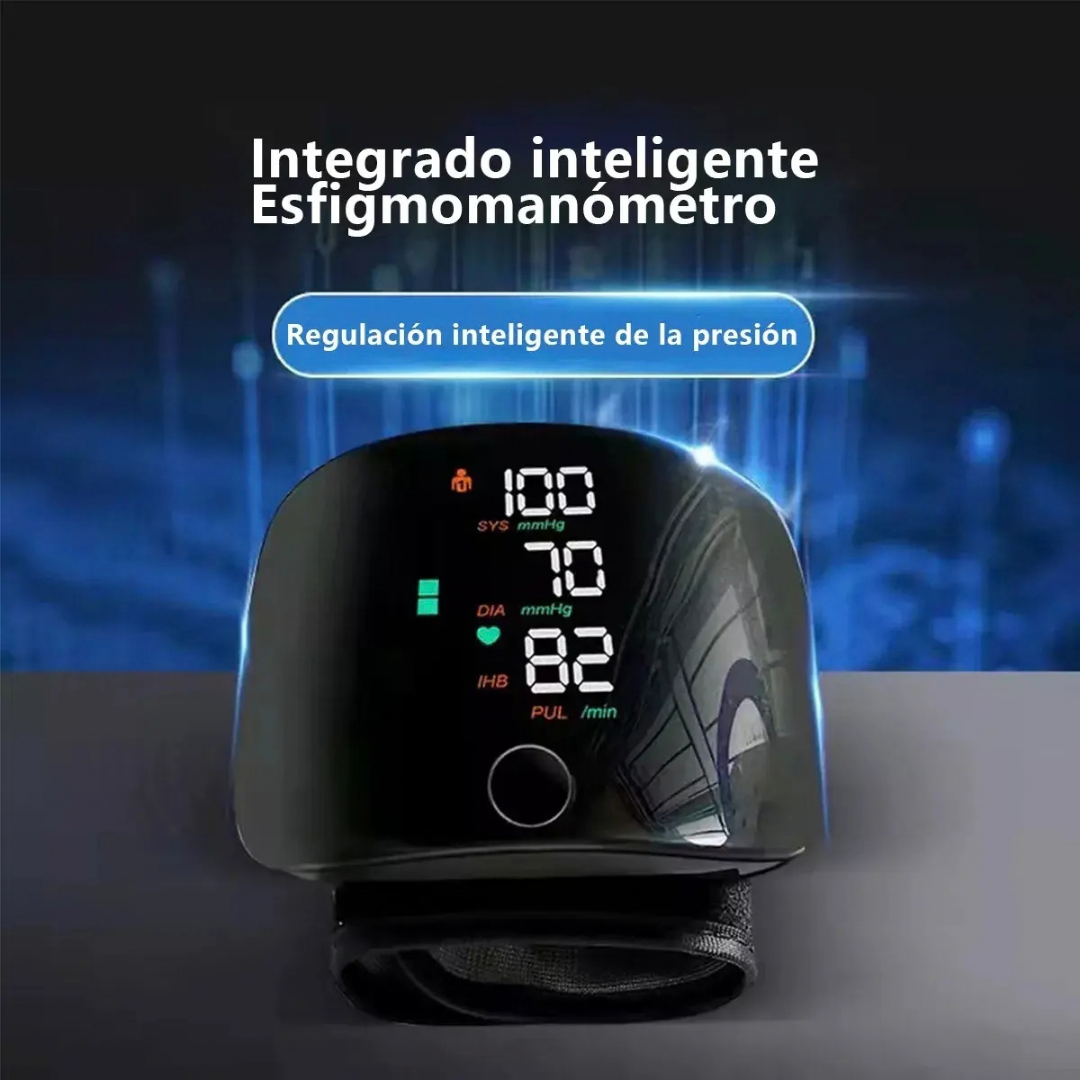 MONITOR DE PRESIÓN ARTERIAL TENSIÓMETRO DE MUÑECA DIGITAL COLOR NEGRO