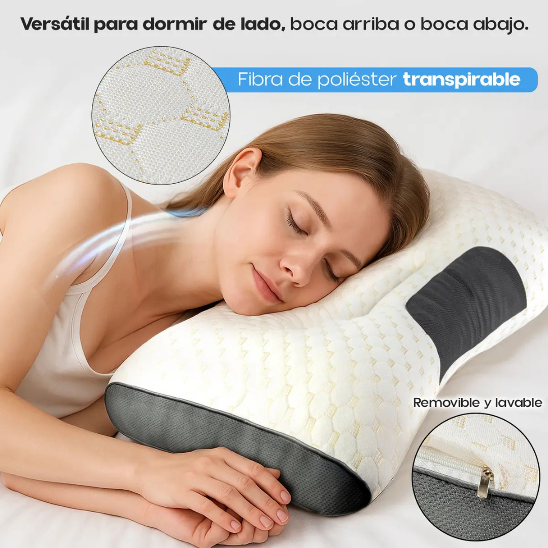 ALMOHADA ORTOPÉDICA CERVICAL ERGONÓMICA TRANSPIRABLE