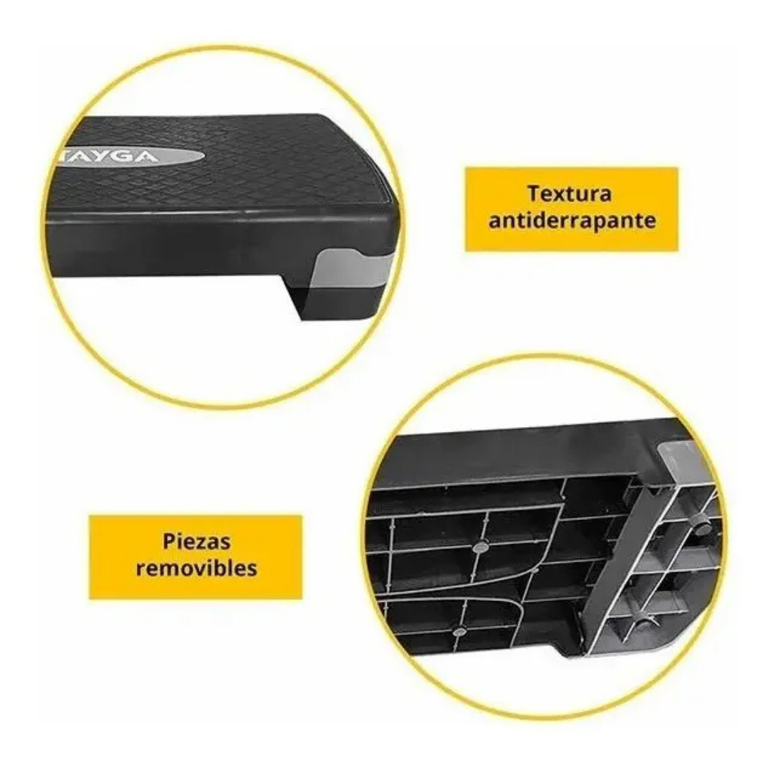 STEP AERÓBICO FITNESS 2 NIVELES ANTIDESLIZANTE