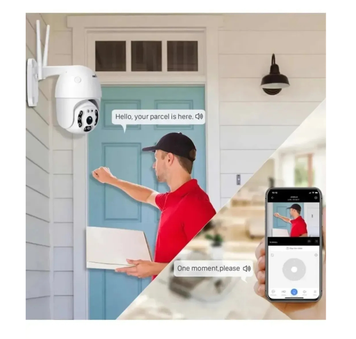 CÁMARA DE SEGURIDAD WIFI HD 1080P EXTERIOR IMPERMEABLE