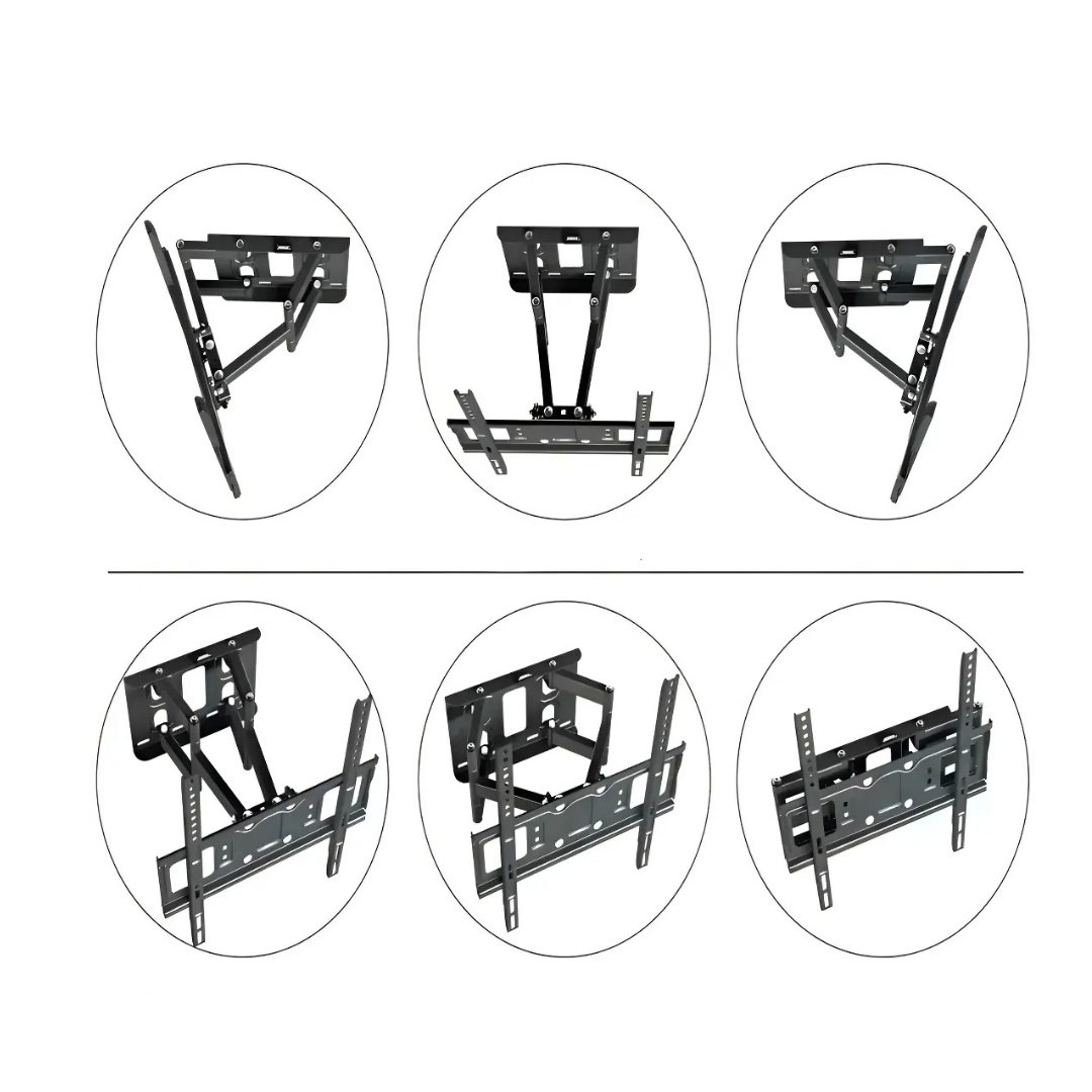 SOPORTE TV MÓVIL DOBLE BRAZO 32" A 70" COLOR NEGRO