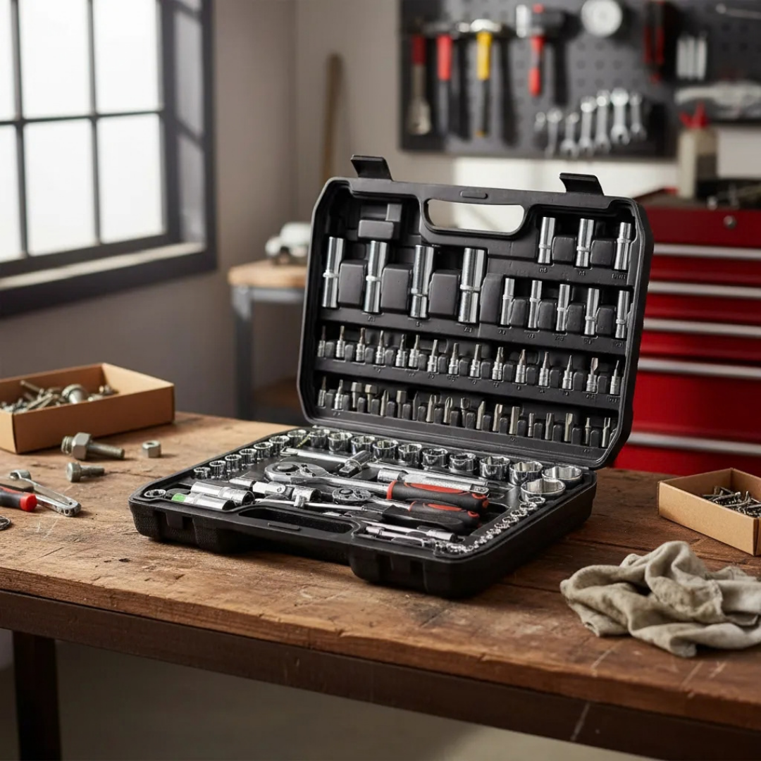 CAJA SET DE DADOS Y HERRAMIENTAS 94 PIEZAS