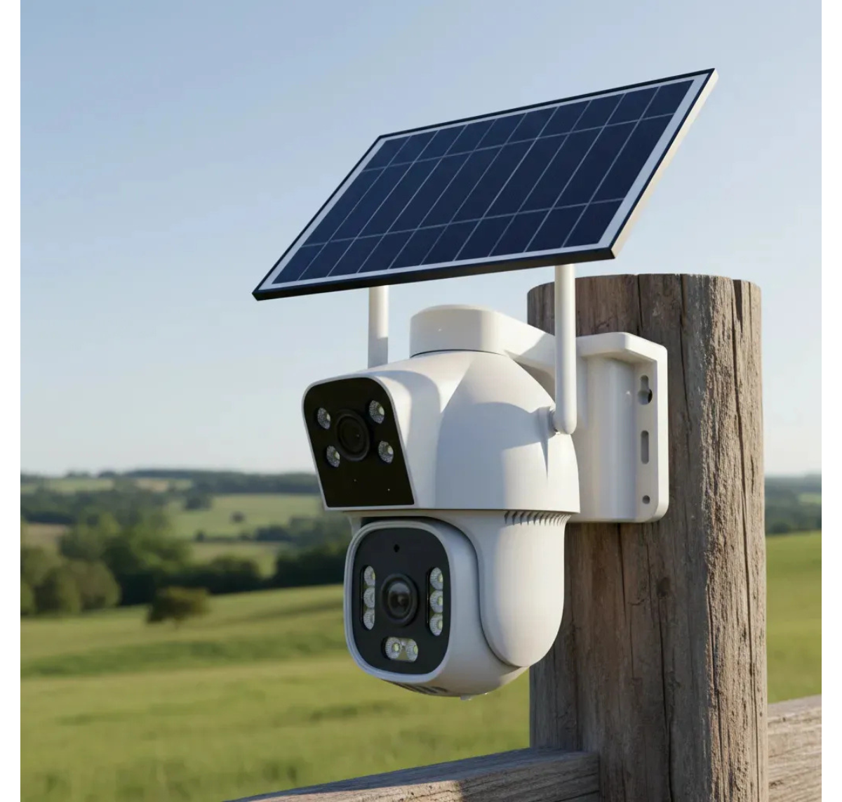 CÁMARA DE SEGURIDAD SOLAR WIFI 4G DOBLE LENTE + CHIP SIM