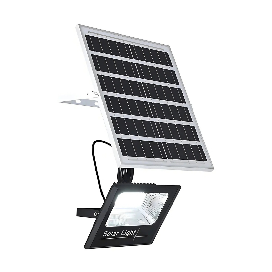 FOCO SOLAR LED 1000W EXTERIOR IP67 CON PANEL SOLAR Y CONTROL REMOTO