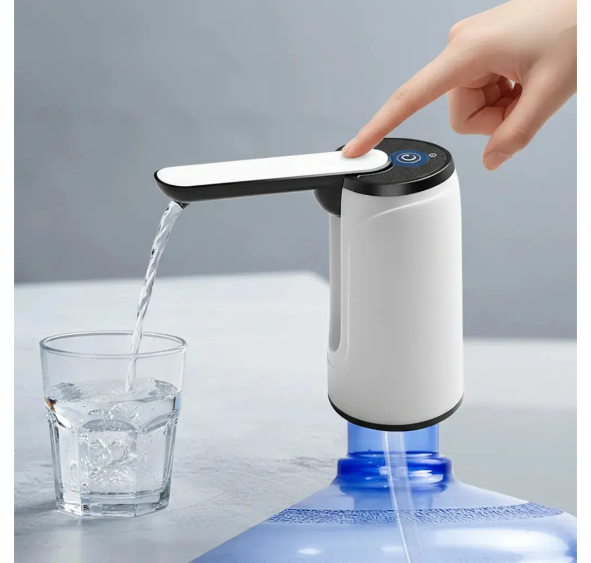 DISPENSADOR DE AGUA ALÉCTRICO PLEGABLE USB PARA BIDÓN
