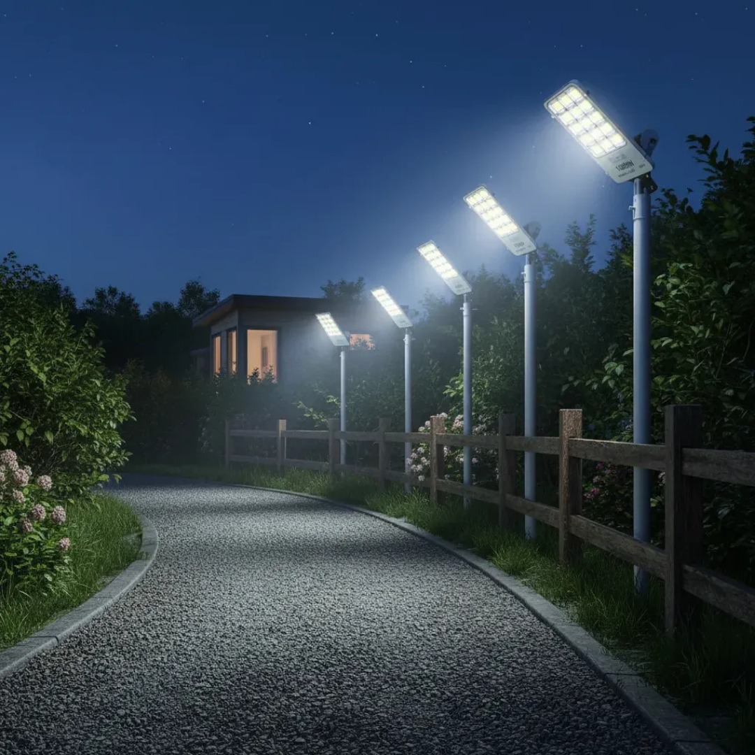 PACK X3 FOCOS SOLARES LED 1200W ALTA POTENCIA EXTERIOR LUZ BLANCA FRÍA