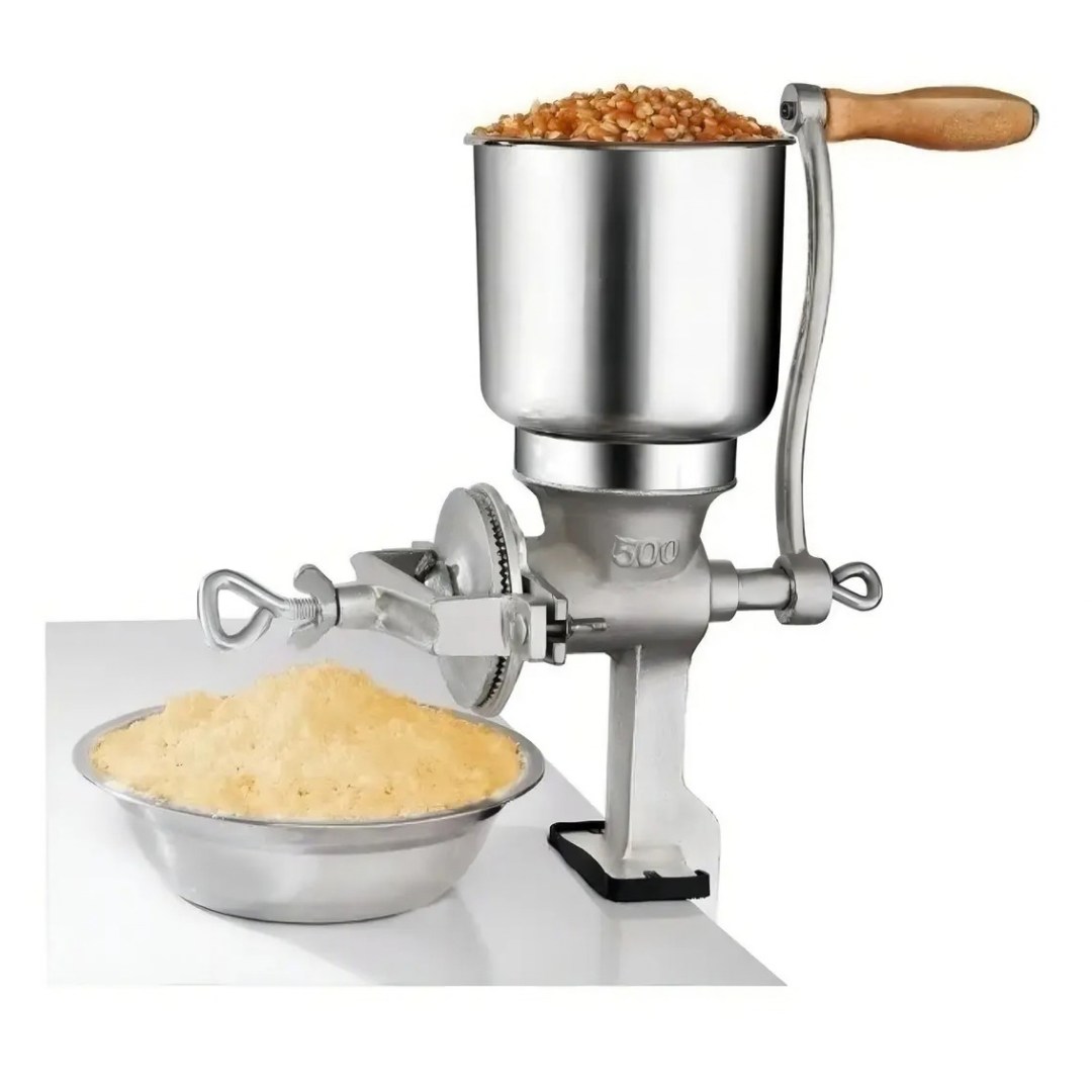 MOLINO MOLEDOR MANUAL METÁLICO PARA CHOCLO, MAÍZ, CAFÉ, CEREAL Y ARROZ