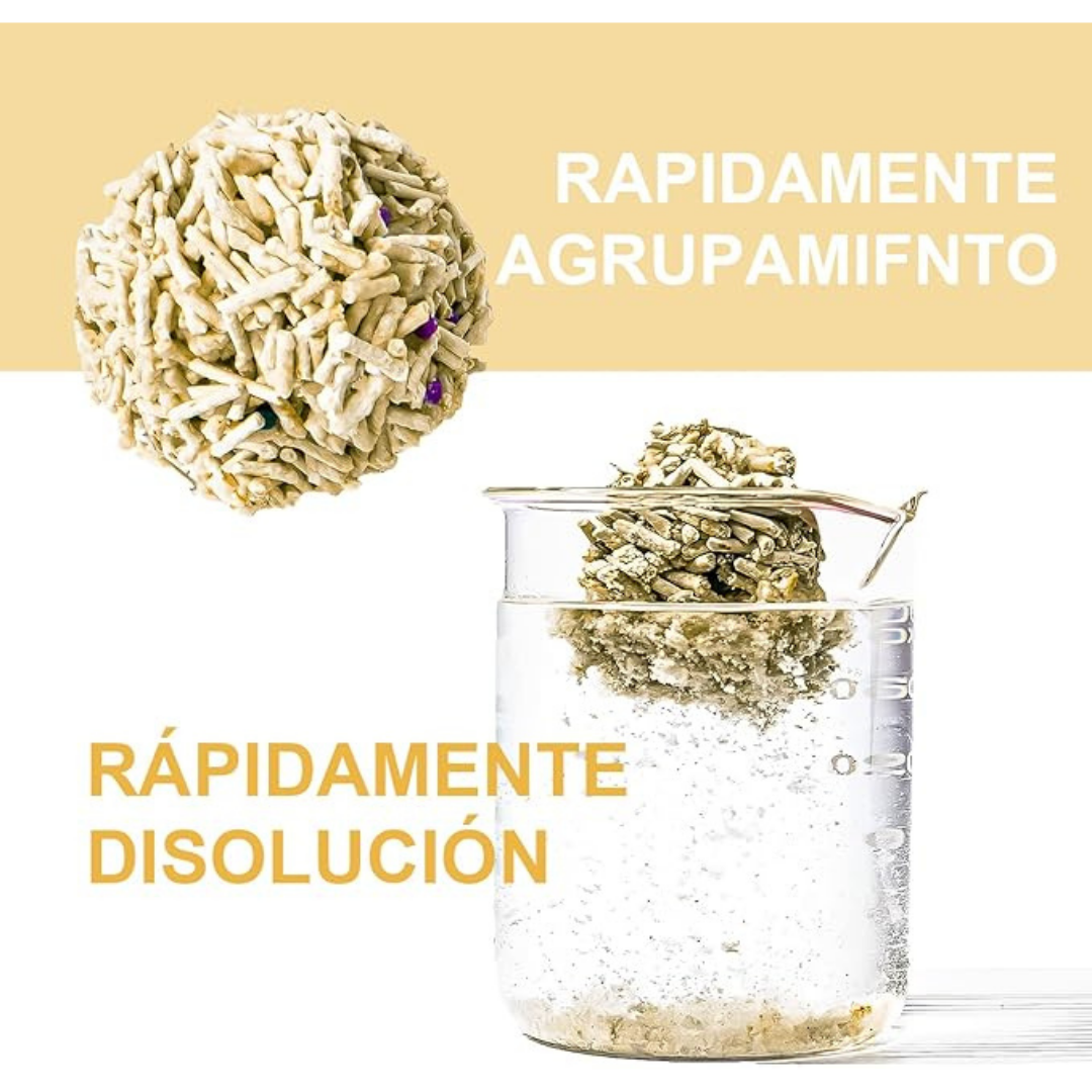 ARENA DE TOFU VEGETAL BIODEGRADABLE 6L 2.2KG PARA GATO BAMBU