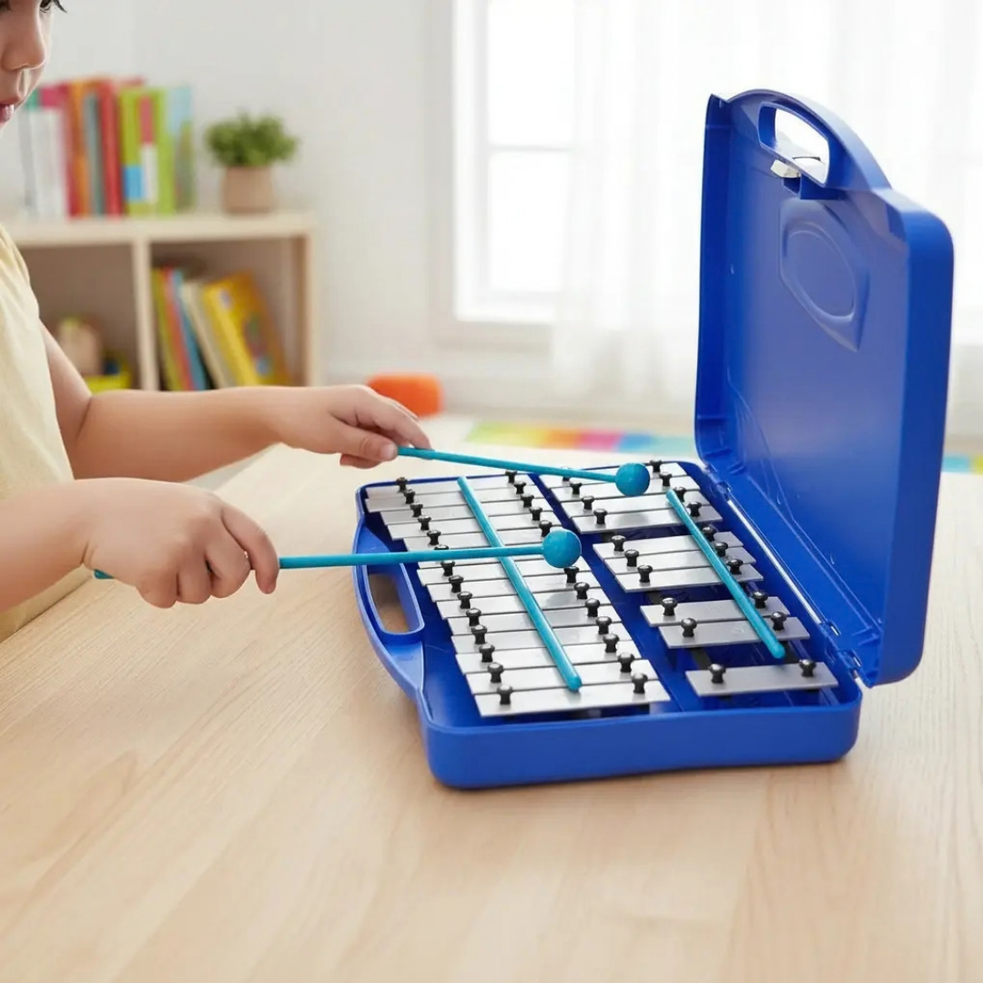 METALÓFONO CROMÁTTICO 25 TONOS AZUL - TECLAS METÁLICAS CROMADAS