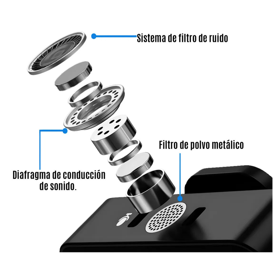 PACK 2 MICRÓFONOS INALÁMBRICOS 3 EN 1 PARA IPHONE, ANDROID Y PC -NEGRO