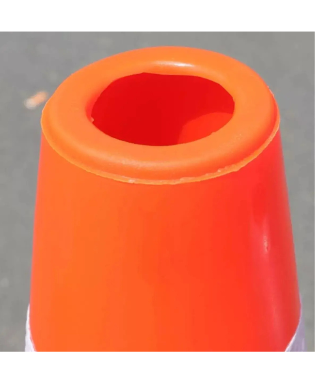 CONO DE TRÁFICO FLEXIBLE REFLECTANTE 45 CM CON FRANJA DE SEGURIDAD