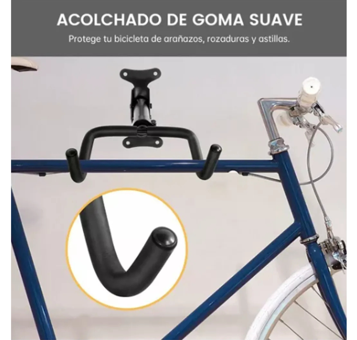 PORTA BICICLETA DE PARED PLEGABLE - SOPORTE METÁLICO PARA MURALLA