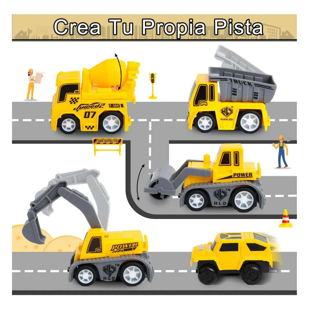 JUGUETE PISTA DE AUTO PARA NIÑO CON BLOQUES DE VEHÍCULOS EDUCATIVOS