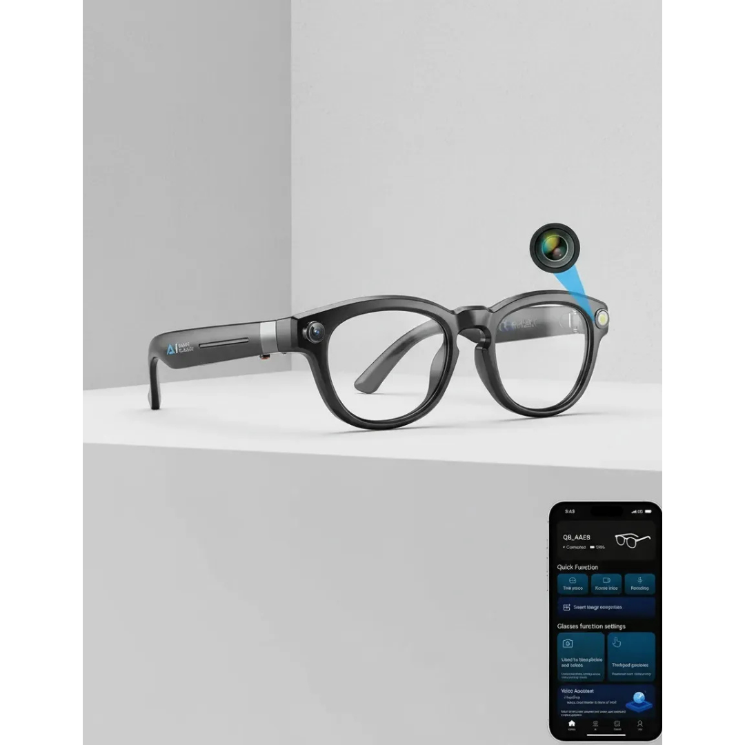 LENTES INTELIGENTES IA CON CÁMARA HD Y BLUETOOTH -NEGRO