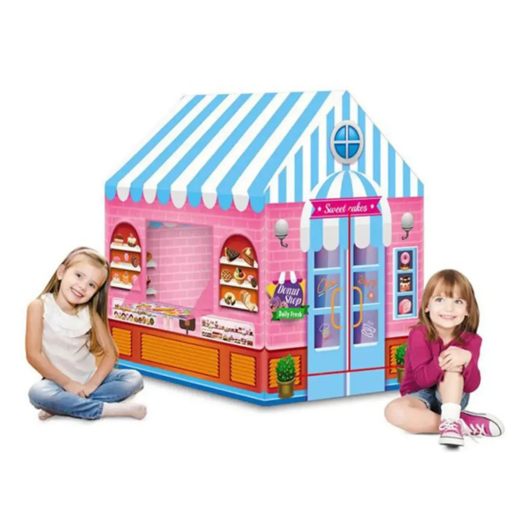 CARPA INFANTIL PLEGABLE CASA DE DULCES PARA NIÑAS Y NIÑOS