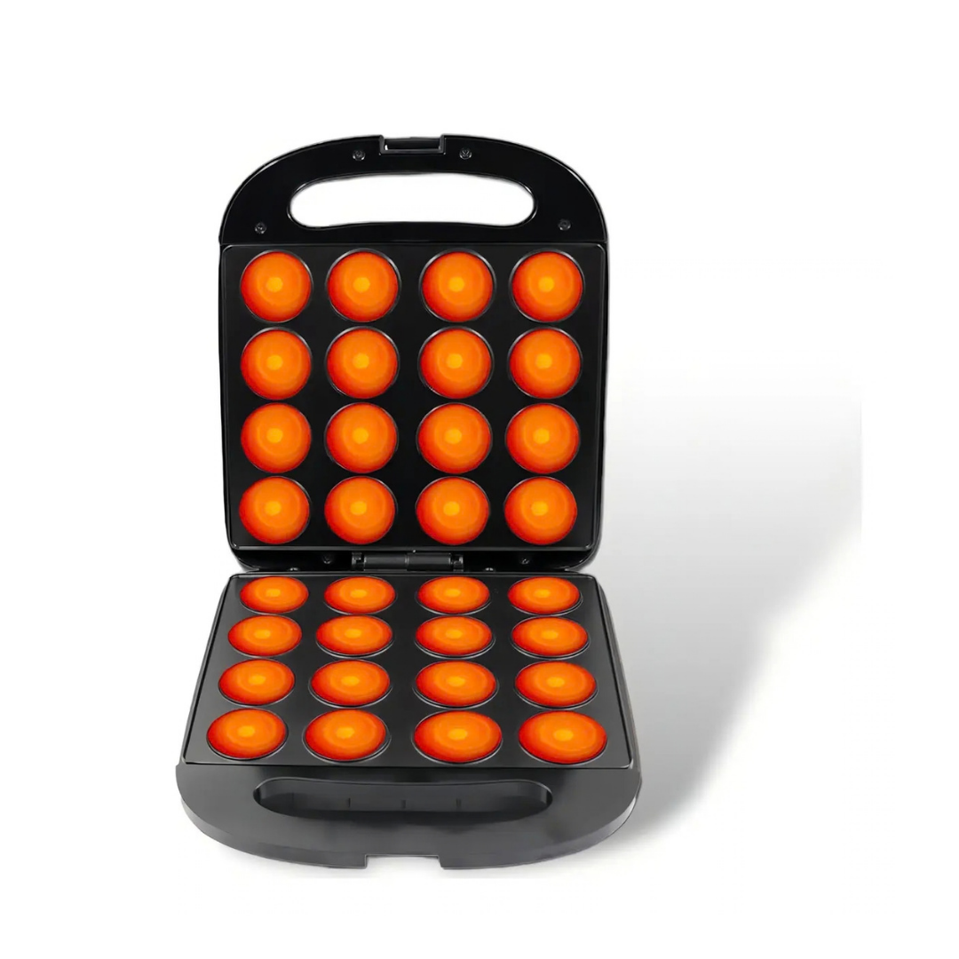 MÁQUINA MINI DONAS ANTIADHERENTE RAF 16 DONUTS NEGRO R2205