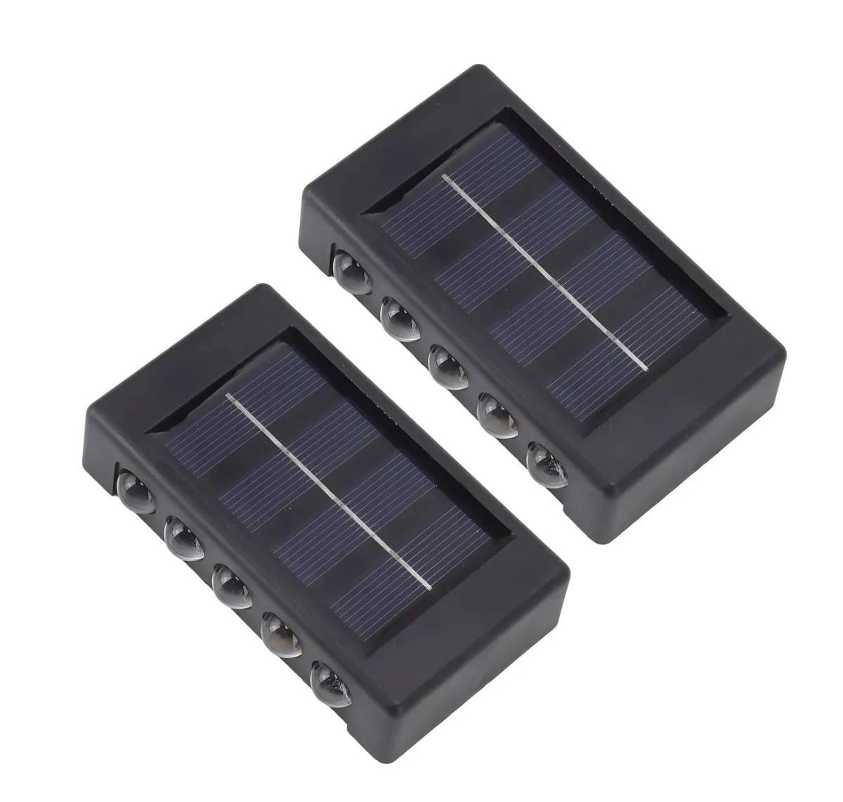 PACK 6 APLIQUES SOLARES LED LUZ CÁLIDA EXTERIOR IMPERMEABLE IP65