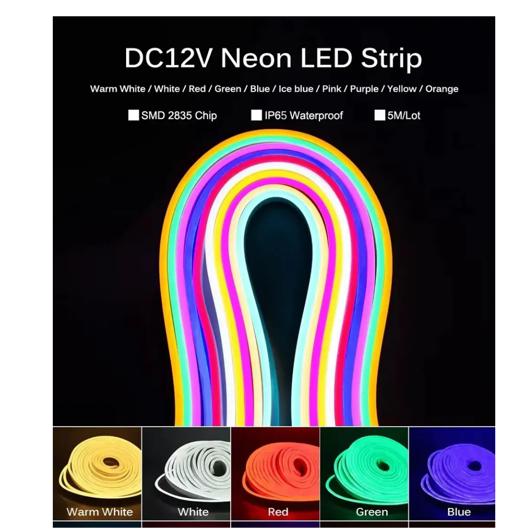 TIRA LED NEON FLEX 2835 - 5 METROS IP64 12V