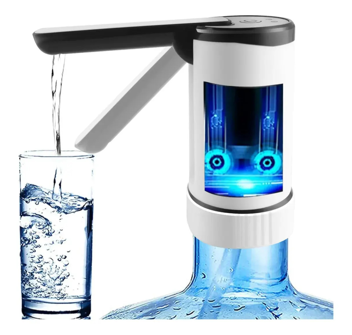 DISPENSADOR DE AGUA ALÉCTRICO PLEGABLE USB PARA BIDÓN
