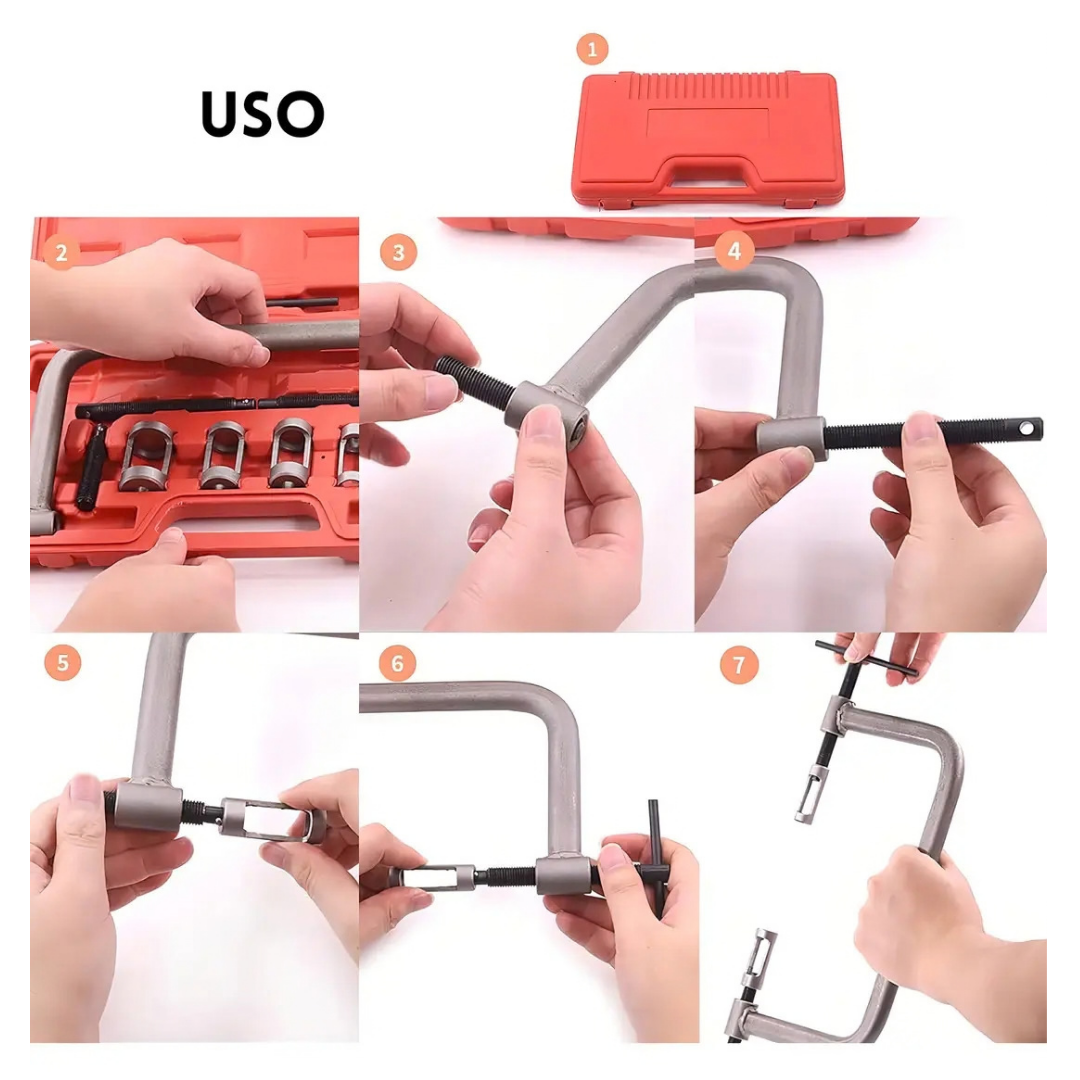 KIT EXTRACTOR DE VÁLVULAS AUTOMOTRIZ UNIVERSAL 10 PIEZAS